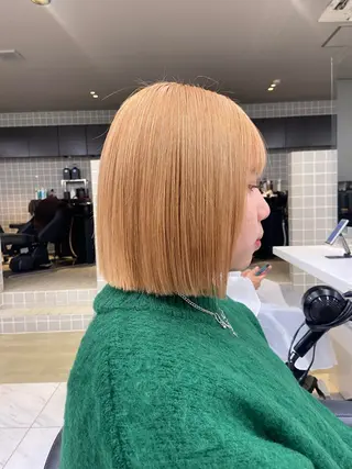 ショート カラー ヘアアレンジ flammeum所属・ハイトーン/ボブ /misakiのヘアスタイル