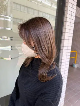 セミロング カラー HAIR&MAKE EARTH本厚木所属・本厚木の艶髪の神様 💎✨/Nanamiのヘアスタイル