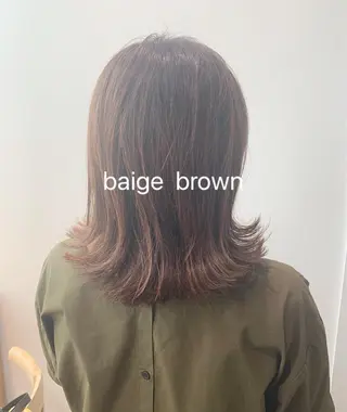 セミロング カラー GO TODAY SHAiRE SALON 梅田店所属・ベージュカラー/ボブ チャネリングカットのヘアスタイル