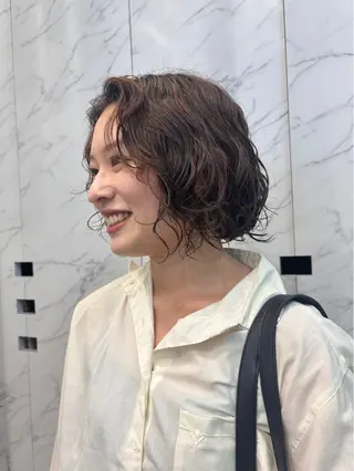 ショート パーマ miu /透明感カラーのヘアスタイル
