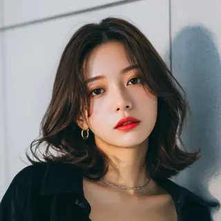 セミロング 飯田 知将のヘアスタイル