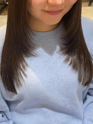 セミロング diar湘南台店所属・ふくだももこ🍑 つるっとボブのヘアスタイル