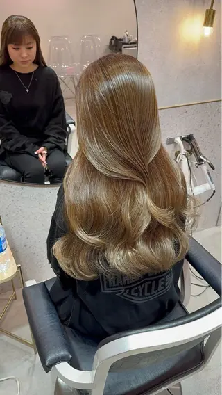 ロング カラー ゆうか♡⟡.· 韓国ヘアのヘアスタイル