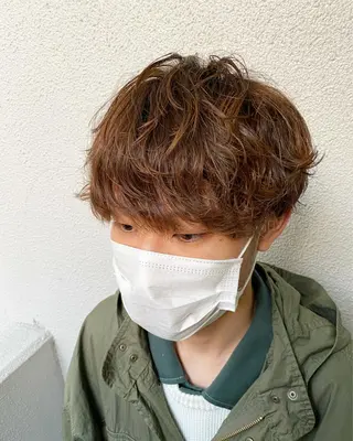 ミディアム カラー メンズ 柳澤 和也のヘアスタイル