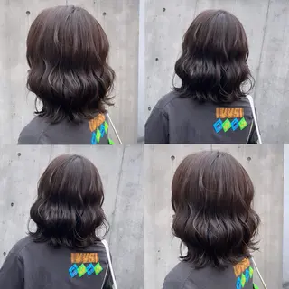 ミディアム カラー カジュアルを女っぽく 𝗮𝘆𝗮𝗰𝗼のヘアスタイル