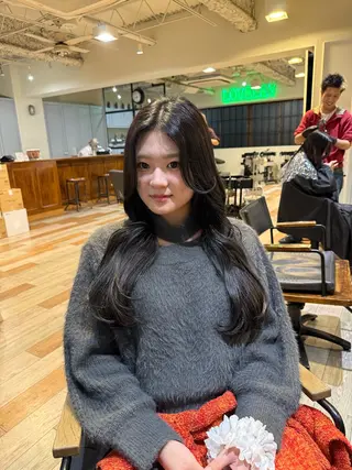 ロング メンズカット/パーマ 艶カラーTAIGA︎のヘアスタイル