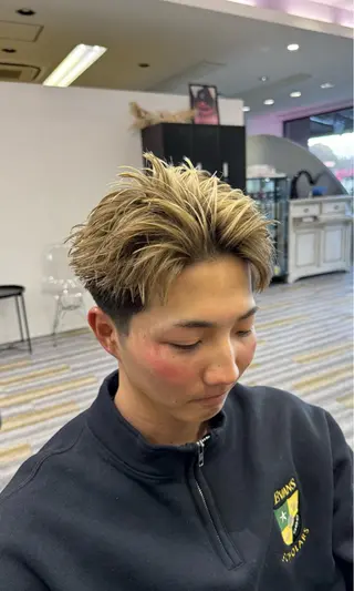 ショート カラー メンズ 【メンズ特化】岩瀬 武【メンズパーマ】のヘアスタイル