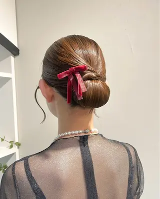 ミディアム アレンジ/新宿 透明感カラー/ヤノのヘアスタイル