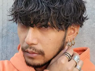 パーマ メンズ fifth park 六反穂 龍介のヘアスタイル