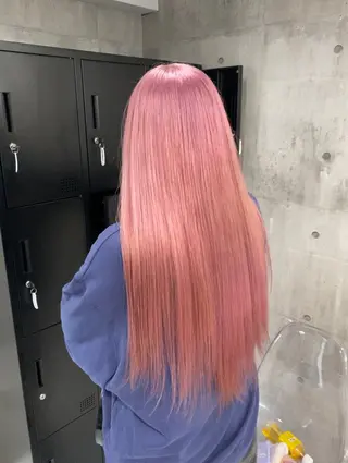 ロング カラー ヘアアレンジ メンズ のん🎀ハイトーン/ レイヤーカット🐳のヘアスタイル