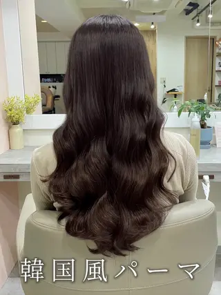ロング パーマ 韓国風パーマ/ヘア セット/店長みづきのヘアスタイル