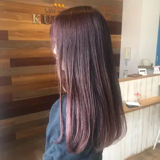 ロング カラー なつき/艶ピンク/ girly hairのヘアスタイル