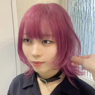 ミディアム カラー 💖ブリーチ/暖色 𝐘𝐮𝐢💖のヘアスタイル