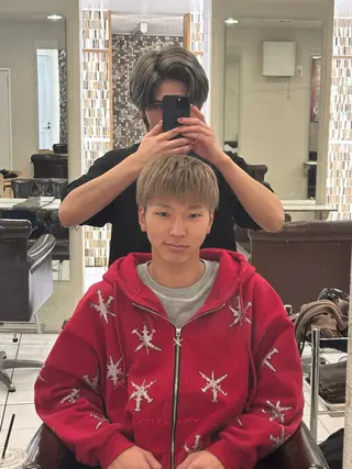 メンズ 郡山駅前美容師 真野目暉のヘアスタイル
