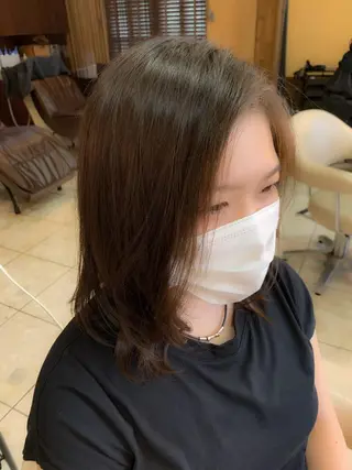 ミディアム カラー パーマ 縮毛矯正/髪質改善 飯田公祐のヘアスタイル