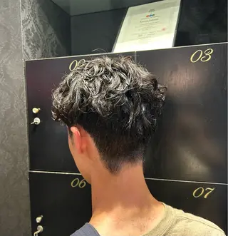 ショート パーマ メンズ 🧸くすみ系カラー anjuのヘアスタイル
