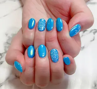 ロング カラー ネイル Q Free nailsのネイルデザイン