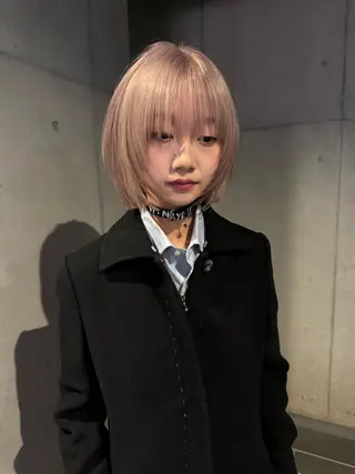 ミディアム カラー だいち/ハイトーン/ デザインカラーのヘアスタイル