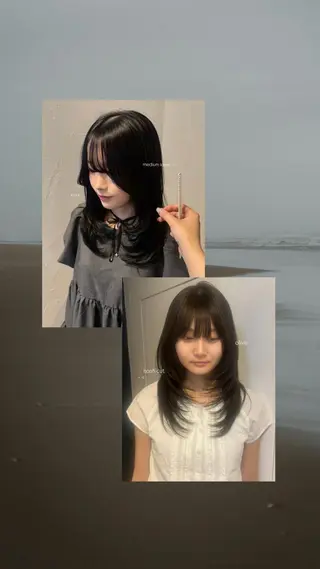 ミディアム ヘアアレンジ ᵐⁱᵏⁱᵏᵒ / レイヤー★のヘアスタイル