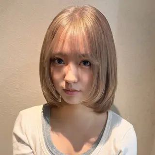 ミディアム カラー デザインカラー AYA/DEANのヘアスタイル