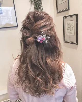 セミロング ヘアアレンジ Takagi Nanamiのヘアスタイル