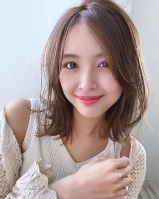 ミディアム カラー パーマ VLOW nex the salon所属・韓国風/髪質改善/ ナガヤアキラのヘアスタイル