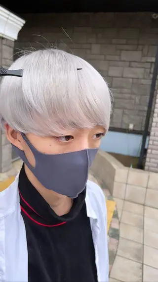 ショート カラー メンズ カラースペシャリスト ・齊藤 羽瑠輝のヘアスタイル