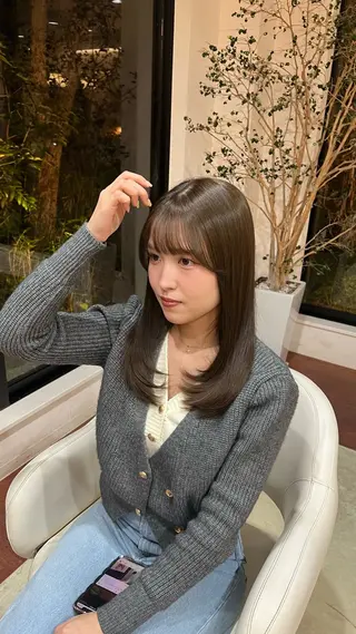 セミロング oazo hair design所属・永田 唯菜のヘアスタイル