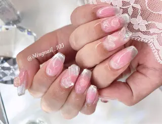 ネイル 23時まで❤︎韓国、 ワンホンネイルのネイルデザイン