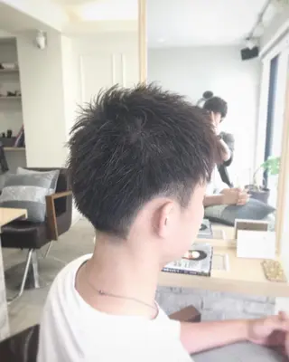 ショート メンズ マンツーマン/透明感 foi hairのヘアスタイル