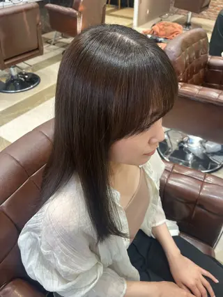 セミロング カラー 鳥見 若菜のヘアスタイル