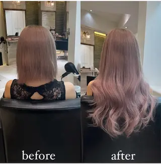 セミロング 濱川響太レディース カットモデルのヘアスタイル