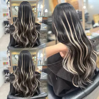 ロング ハイトーン&エクステ 横浜/RIEのヘアスタイル