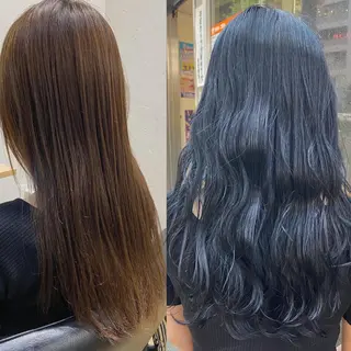 ロング カラー salon village所属・色落ちまで可愛い🧚 心斎橋hikaruのヘアスタイル