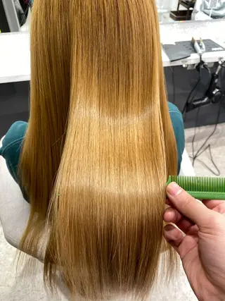 ロング 京都レイヤーカット/ 縮毛矯正/羽柴りくのヘアスタイル