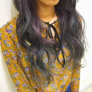 ロング カラー マツエク・マツパ AMI ウルフパーマ/メンズのヘアスタイル