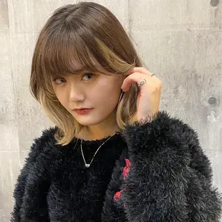ミディアム 比嘉 陽のヘアスタイル