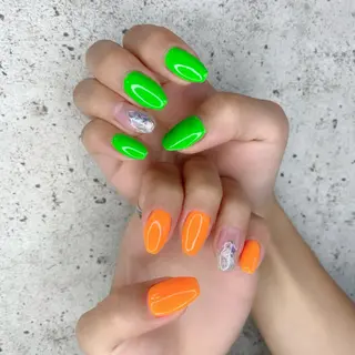 セミロング カラー パーマ ヘアアレンジ メンズ キッズ ネイル マツエク・マツパ Salon Ｋのネイルデザイン