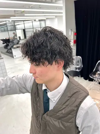 ショート パーマ メンズ men’s salon NOA solte. 【メンズサロン ノアソルテ】所属・メンズパーマ職人 加藤 弘貴のヘアスタイル