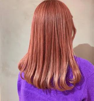 ロング カラー ヘアアレンジ 🧡梅田ハイトーン カラー🧡runaのヘアスタイル