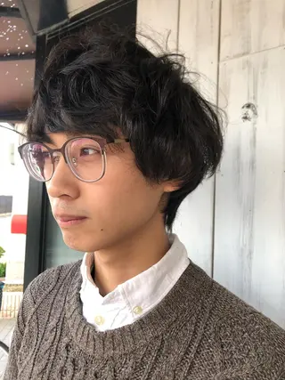 パーマ メンズ MOLLA 浅香山店所属・谷口ゆめ/縮毛矯正/ 大人女子/眉ワックスのヘアスタイル