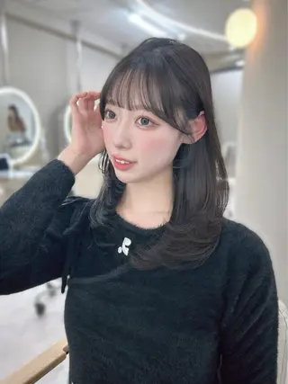 セミロング i.＋sapporo所属・🩶盛れるレイヤー カット/札幌🩶のヘアスタイル