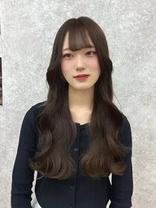 ロング 💘Kurea💘 艶髪/韓国/暗髪のヘアスタイル