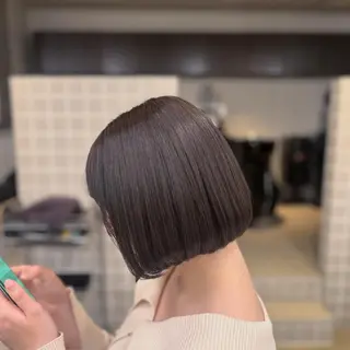 ミディアム カラー パーマ ヘアアレンジ メンズ キッズ ブリーチなしカラー/ ブラウン/レイヤーのヘアスタイル