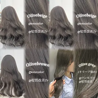 ロング カラー NAMI🤎ブラウン &ミルクティー🤍のヘアスタイル