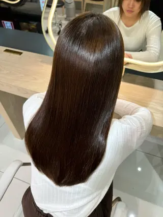 ロング 韓国レイヤー/ 顔まわり/西野和裕のヘアスタイル