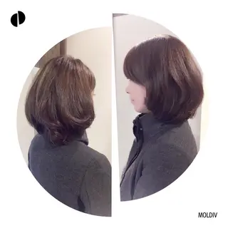 ミディアム カラー ✨縮毛矯正✨髪質改善 ナカシマ ユミのヘアスタイル