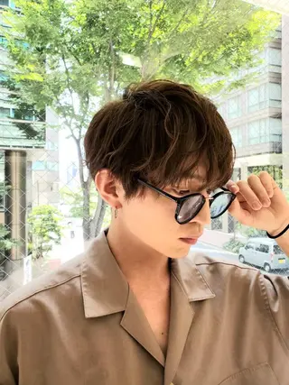 カラー パーマ メンズ 髪質改善 川島　広大のヘアスタイル