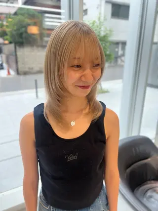 ミディアム カラー 吉沢遣人/レイヤー 艶カラー/パーマのヘアスタイル