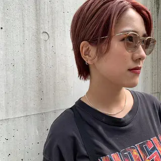 ショート カラー パーマ 海外レイヤー 🇺🇸/ヒナコのヘアスタイル